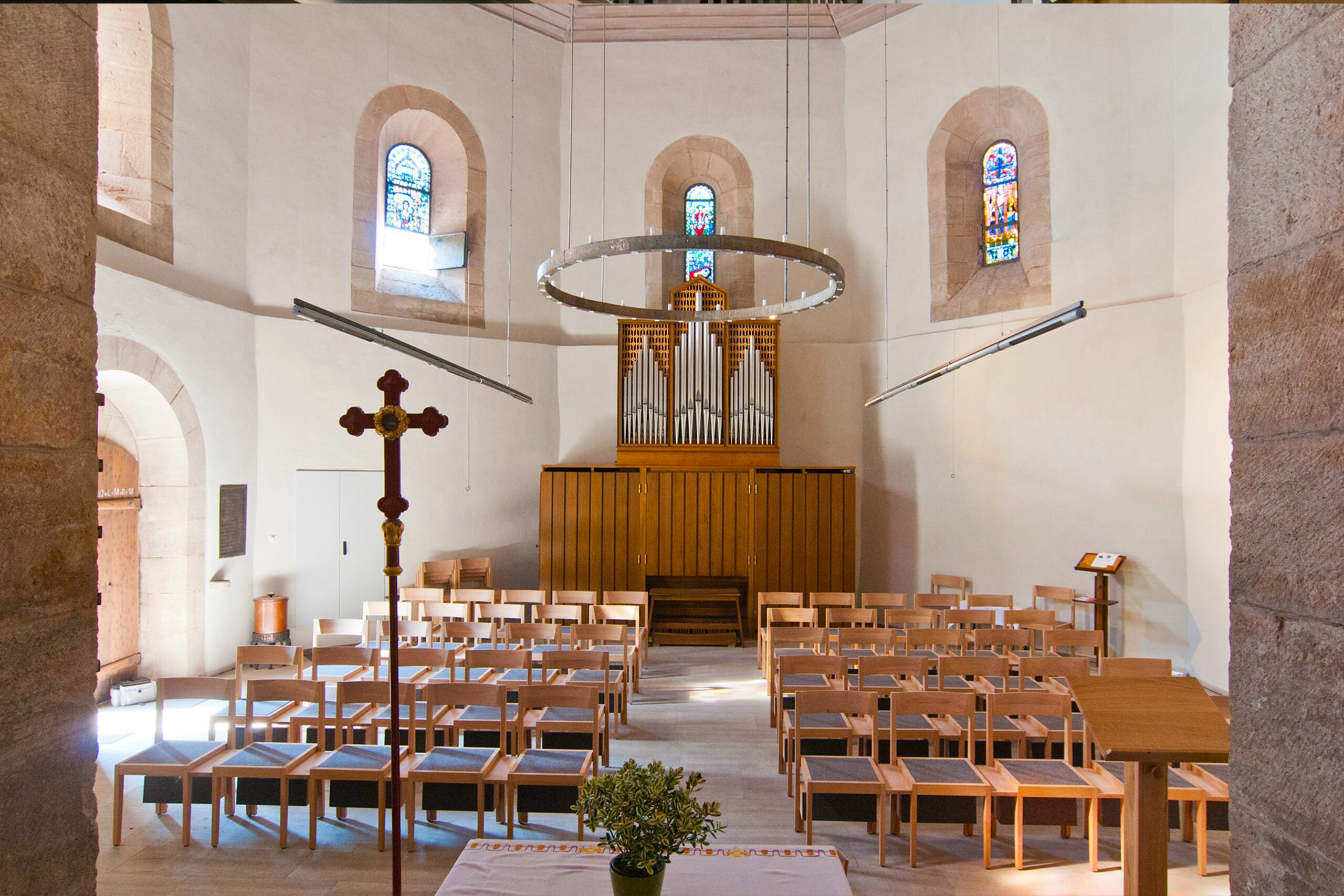 Unser Infrarotheizstrahler in der Kirche, immer eine gute Idee