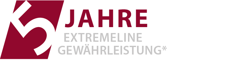 5 Jahre Gewährleistung auf ExtremeLine Produkte